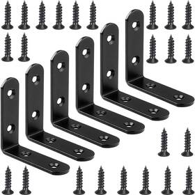 Ldb-lb6565 Yewlaca 6 Pcs Black L Bracket Corner Braces 6pcs-black 65 65mm/ 2.5in