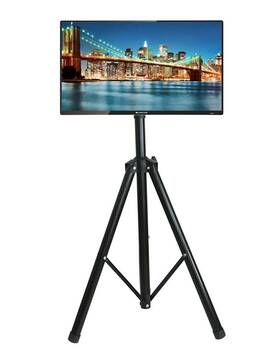 B07prfd7lf Yfly Black Tripod Tv Stand Mount For 32-55 Inch Flat Screens - Height Adjustable