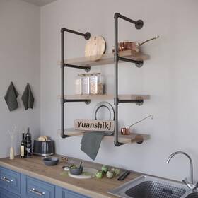 Yuanshikj 703327435202 2pc 42 Inch Tall 12 42inch Not Included Wood Planks Black
