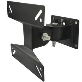 Yuarisx 762304426299 Tv Monitor Wall Mount Tilt Swivel Small Bracket Fits 14 17 19 20 22 24 Black
