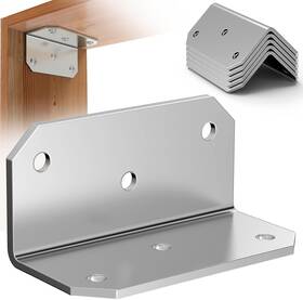 Qbm-7904 Yuleimy 4 Pcs L Brackets Corner Brace 4ftftx2ftftx2ftft Galvanized 4pcs Silver
