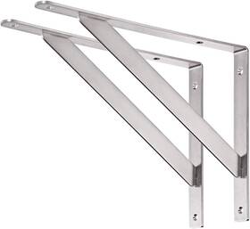 Yumore 682838673382 14 Inch Stainless Steel Shelf Bracket Max Load Soild Silver