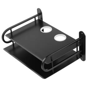 Tz669 Z-color Black Metal Double Wireless Wifi Router Storage Box/tv Set Box Shelf Wall Hangin