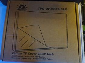 Zettum Tvc-op-2832-blk Waterproof Heavy-duty Windproof Tv Cover 28-32 Inch Black Anti-fading
