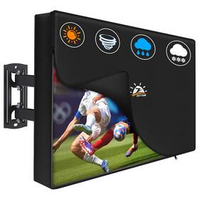 Tvc-op-4850-blk Zettum Outdoor Tv Cover 50 Inch 600d Waterproof Weatherproof Protector With Zip
