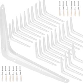 021501 Zoenhou 24 Packs 12 X 10 Inch White Shelf Brackets X10