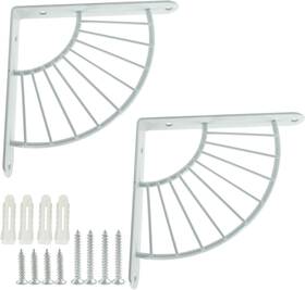 Gfan241019-006 Zorfeter 2pcs White Shelf Brackets 6 Inch Small Inch-white