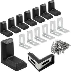 Ank240127-03 Zorveiio 20 Pcs 1 Inch Plastic Right Angle Bracket L Brackets Metal 90 Degree Black