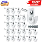 24 Pack Wire Shelf Clips With Screws Closet Wall Mount Brackets White.... Fixed Price $15.46.