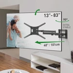 Barkan 13-80 Inch Dual Arm Full Motion Tv Wall Mount, Lifetime Warranty, Long. Fixed Price $119.90.