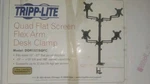Tripp Lite Quad Monitor Desk Mount Flex Arm Clamp 4 Screens. Fixed Price $70.00.