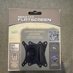 New Monster 132827-00 Low-profile Tilting Tv Wall Mount For 10"-27" Flatscreen. Fixed Price $16.00.
