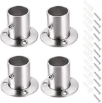 4 Packs Stainless Steel Pole Sockets Flange Rod Holder, Wall Mount Pipe Bracket. Fixed Price $15.16.