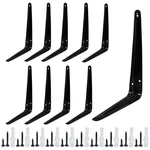 Zorfeter 10 Pcs Shelf Brackets 8 X 6 Inch Black Shelving Heavy Duty .... Fixed Price $18.22.