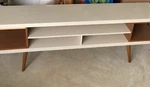 Manhattan Comfort Tv Stand 70.47" W, Maple Cream Composite W/ Cable Management. Fixed Price $120.00.