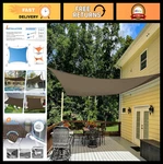 10' X 12' Rectangle Sun Shade Sail Canopy Uv Block Outdoor Patio Cover, Brown. Fixed Price $62.99.