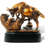 Meperper Bull And Bear Statue Wall Street Decor 9X9.5 Resin Finance Desktop. Fixed Price $106.88.