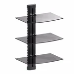 3 Tier Glass Shelf Wall Mounted Entertainment Cable Box Game Dvd Bracket. Fixed Price $28.04.