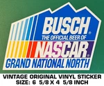 Busch Grand National North - Nascar Vintage Original Decal Sticker. Fixed Price $9.40.