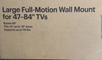 Best Buy Essentials Be-mlfm Full Motion Wall Mount For 47 84" Tvs. Fixed Price $39.98.