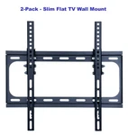 2-PACK Flat Wall Mount For 32-55 Inch Screens +/-20 Degree Tilt Vesa Bracket. Fixed Price $27.59.