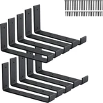 10 Pack Heavy Duty J Shelf Brackets With Lip, 9-INCH Industrial Wall-mounted Flo. Fixed Price $48.95.