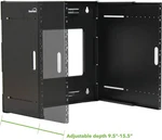 New Navepoint Flat Folding 9U Wall Mount Bracket Extendable Network 19X17". Fixed Price $79.99.