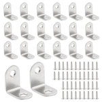Waziaqoc 20PCS Brackets Corner Brace, Silver 1 X Inch Stainless Steel C.... Fixed Price $11.69.