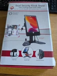 Dual Kiosk Stand Cta Security With Locking Case Cable. Fixed Price $45.00.