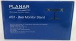 Planar AS2 Dual Monitor Stand - New In Open ( Damaged Box) Complete. Fixed Price $16.49.