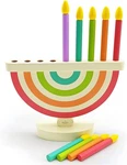 The Dreidel Company Hanukkah Children Wooden Chanukah Menorah With Removable .... Fixed Price $22.49.