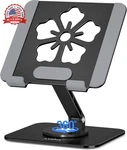 Tablet Stand For Ipad, 360 Rotating Aluminum Foldable Holder - Adjustable Desk. Fixed Price $43.86.