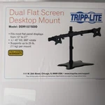 Tripp Lite DDR1327SDD Dual Monitor Stand 13-27" Vesa Desktop Mount. Fixed Price $42.49.