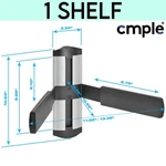 Wall Mount 1-SHELF Adjustable Bracket Under Tv Cable Box Router Dvd Game Console. Fixed Price $32.49.
