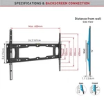 Barkan E400+ Fixed Flat/curved Screen Tv Wall Mount 13" - 90" Holds Up To 132LBS. Fixed Price $26.90.