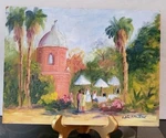 Scenic Bell Tower Win Henstock On Wood Canadian Painting Artist Signed Orig. Fixed Price $68.20.