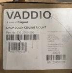 Vaddio Drop Down Ceiling Mount 535-2000-290 For Ptz Cameras New Box. Fixed Price $50.00.
