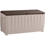 Keter Weatherproof Novel Large 90 Gallon Pool Storage Deck Box, Brown (open Box). Fixed Price $493.90.
