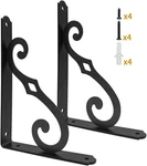 Yarssihha 8 Decorative Shelf Brackets, 2 Pack Wall Mounted Inch, Black. Fixed Price $20.90.