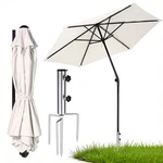 Yescom 7.5FT Outdoor Sport Tilt Umbrella Kit With Grass Anchor Beach Sand Stand. Fixed Price $79.90.