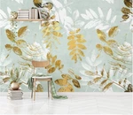 3D Golden Leaves 44813NA Wallpaper Murals Removable Fay. Fixed Price $83.54.