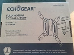 Echogear Full Motion Black Wall Mount For Tvs And Pc Screens Up To 39" 25 Lb. Fixed Price $32.00.