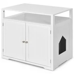 Costway Wooden Cat Litter Box Enclosure Hidden Washroom W/ Storage Layer. Fixed Price $75.99.