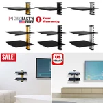 1/2TIER Dual Glass Shelf Wall Mount Under Tv Cable Box Component Dvr Dvd Bracket. Fixed Price $18.61.