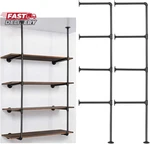Liantral Industrial Wall Mount Iron Pipe Diy Open Bookshelf, Retro Storag. Fixed Price $66.88.