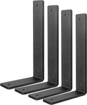Floating Shelf 6 Inch, 4 Pack Heavy Duty Brackets, Black Wall S.... Fixed Price $34.32.