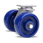5" X 2" Dual Wheel Swivel Caster - Hamilton Endurance With Unilast Solid Poly. Fixed Price $373.24.