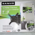 Sanus Full Motion Tv Wall Mount LSF110-B1 19-40" Black, Swivel Tilt, 35 Lbs Max. Fixed Price $127.50.