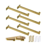 Ovov 6 Pack Gold Shelf Brackets 12 Inch Floating With... Fast Ship. Fixed Price $50.11.