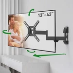 Barkan 13-43 Inch Full Motion Wall Mount, Holds 55LBS, Ul, Lifetime Warranty. Fixed Price $33.90.